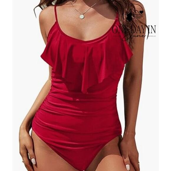 Blooming Jelly Tummy Control Flounce One Piece Swimsuit Size L - Picture 1 of 7